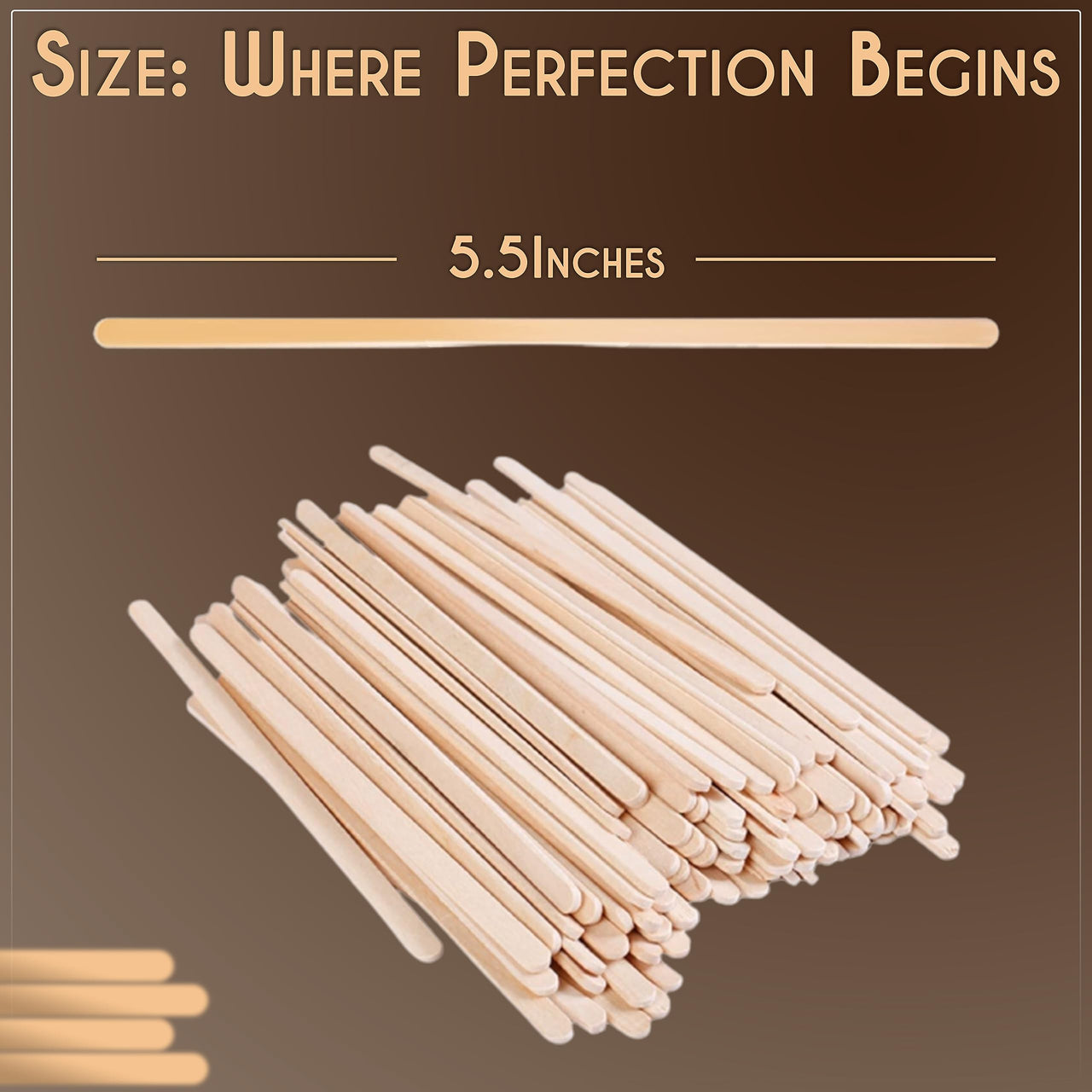 Perfect Stix Premium Wooden Coffee Stirrer Sticks, Thick Birch Wood 1000 Count, 5.5" Inches. Eco-Friendly Wooden Stirrers (5.5Inches / 1000PC) 1000 Count (Pack of 1)