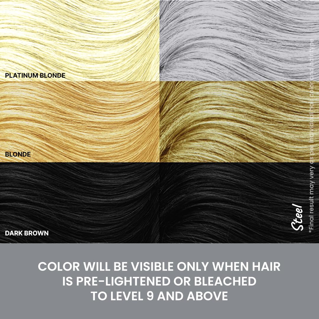 2.Oh! Italian- Steel Grey Hair Color For Women & Men | Ammonia-Free DIY Semi Permanent Hair Color | Enriched with Argan Oil | Lasts upto 5-6 Washes | Pack of 2