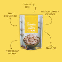 Gourmia Roasted Cashews Lightly Salted 200g | Large W240 Size | Crunchy & Delicious | Whole Crunchy Cashew | Roasted Kaju Nuts | Nutritious | No Artificial Colours | Low Added Salt (Pack of 2)
