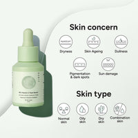 Gabit 8% Vitamin C Face Serum for Glowing Skin | Brightening Serum for Dark Spots, Tanned & Dull Skin; Hydrates | Alpha Arbutin, Hyaluronic, Ferulic, CiCa, Prebiotic, Probiotic | Oil & PEG free |30 ml