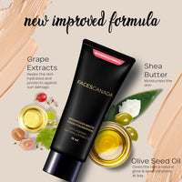 FACES CANADA Weightless Matte Finish Foundation - Natural 02, 18 ml | Ultra Blendable Smooth Texture | Natural Matte Finish | Anti-Ageing | Grape Extract, Shea Butter, Olive Seed Oil Enriched