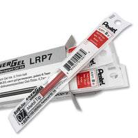 Pentel Refill Ink - For EnerGel PRO Permanent Gel Pen, (0.7mm) Medium Line, Red Ink - LRP7-B