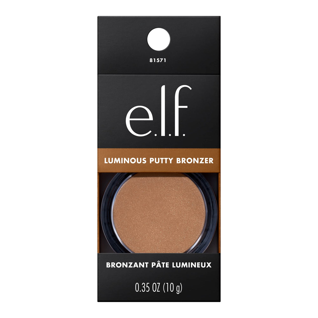 e.l.f. Luminous Putty Bronzer, Lightweight Putty-to-Powder Bronzer For A Radiant, Glowing Finish, Highly Pigmented, Vegan & Cruelty-Free, Sun Chaser