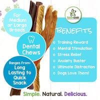Nature Gnaws Variety Pack - Long Lasting Dog Chews for Dogs - Combo Pack of Bully Sticks, Beef Gullet and More - Dental Chews - Puppy Training Reward