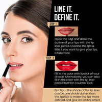 Coloressence Long Stay Waterproof Creamy Lip Liner Pencil with In-built Sharpener | Rust