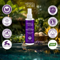 HERBS & MORE Face Mist | Hydrating & Refreshing Facial Spray | Moisturizing, Toning & Revitalizing | Soothes Skin & Enhances Glow | Suitable for All Skin Types, 100ml, Pack 1