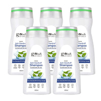 Globus Naturals Anti Dandruff Shampoo, For Dandruff and Itchy Scalp, Suitable For All Hair Types, 200 ml (Pack of 5)