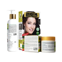 INDUS VALLEY Hair Color Trial Pack | Light Brown With Colour Protection Shampoo (200 ml) + Hair Ultima Spa (175 ml)
