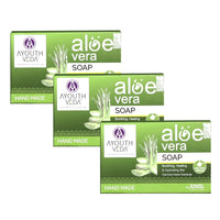 Ayouthveda Aloe Vera Bathing Bar for Nourishes & Hydrate the Skin (Pack of 3, 100g each)
