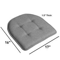 Sweet Home Collection Chair Cushion Memory Foam Pads Tufted Slip Non Skid Rubber Back U-Shaped 17