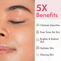 mCaffeine CLEAR GLOW 1% Kojic Acid Daily Brightening Face Wash with Glutathione For Dark Spots & Pigmentation |Brightens Skin |Face Wash For Men & Women | Non-Drying, Fragrance Free - 100ml