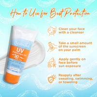 Spawake Protect Aqua Gel SPF 30/PA++| No White Cast, Non-Sticky, Lightweight | Daily Sun Protection for Oily & All Skin Types | Moisturizing & Fast-Absorbing Face Sunscreen
