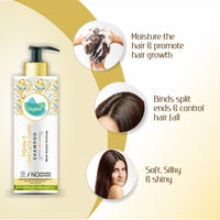 Vegetal 10 in 1 Shampoo for Dry and Damaged Hair- 200ml (Sulphate & Paraben Free Certified Organic Shampoo for Men & women)