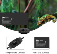 iPower 8 by 18-Inch 24 Watts Reptile Heating Mat with Temperature Controller Under Tank Warmer Terrarium Heat Pad for Reptiles and Amphibians, Black 8