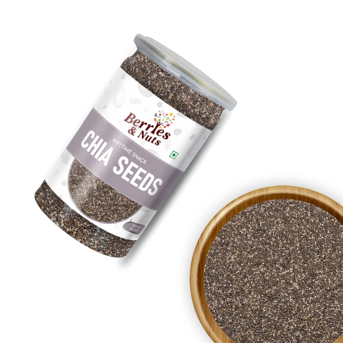 Berries And Nuts Premium Raw Chia Seeds | 500 Grams | 2 Bottle of 250 Grams