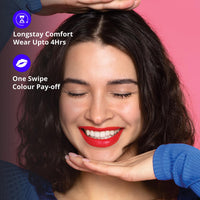 Blue Heaven Get Matte Lipstick | Soft Matte Finish and Lightweight Formula | Intense Pigment | Long-Lasting Lipsticks For Women | 108 | 4GM