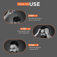 Beardhood Hair Volumizing Powder Wax 10g | Strong Hold, Matte Finish Hair Styling Natural & Zero Toxin Hair Styling Powder,White