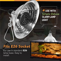 Simple Deluxe 25W/40W/50W/60W/100W/150W Ceramic Heat Emitter Reptile Heat Lamp Bulb No Light Emitting Brooder Coop Heater for Amphibian Pet & Incubating Chicken, Black/2 Pack, 60W 60 Watts
