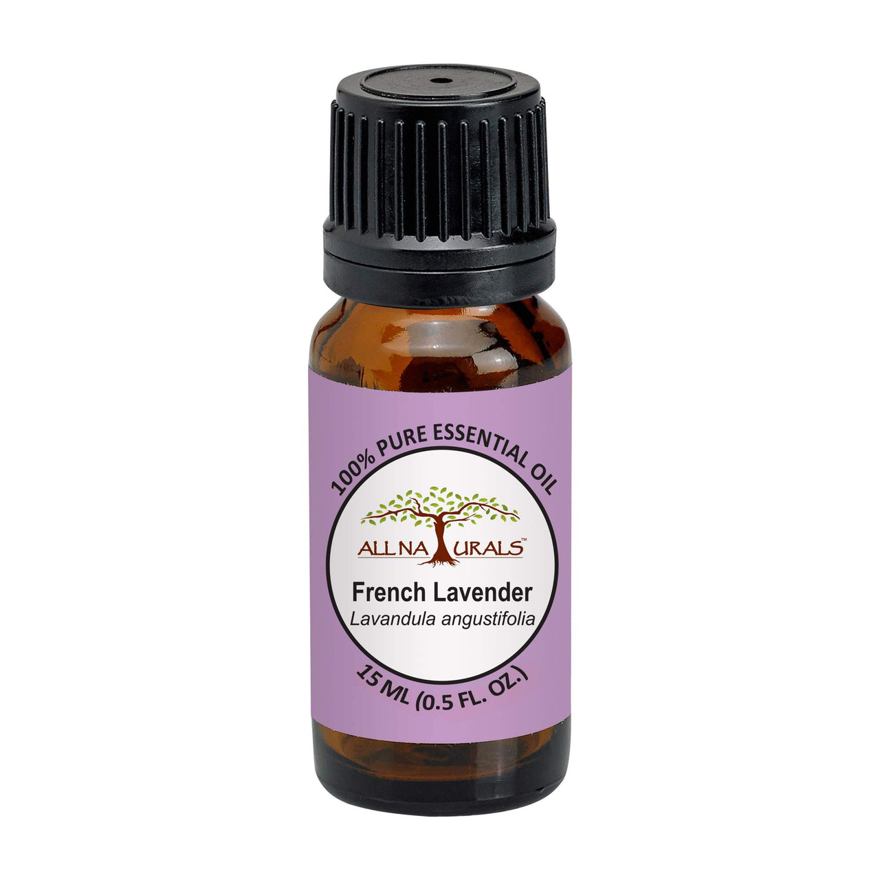 All Naturals Lavender Essential Oil (France) 100% Pure for Sound Sleep, Stress, Dry Skin, Shiny Hair & Acne - 15 mL