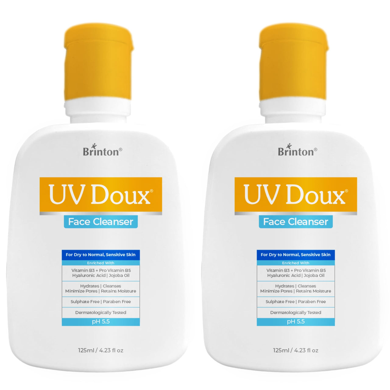 Brinton UV Doux Face Cleanser 125 ml (Pack of 2)