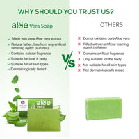 Ayouthveda Aloe Vera Bathing Bar for Nourishes & Hydrate the Skin (Pack of 3, 100g each)