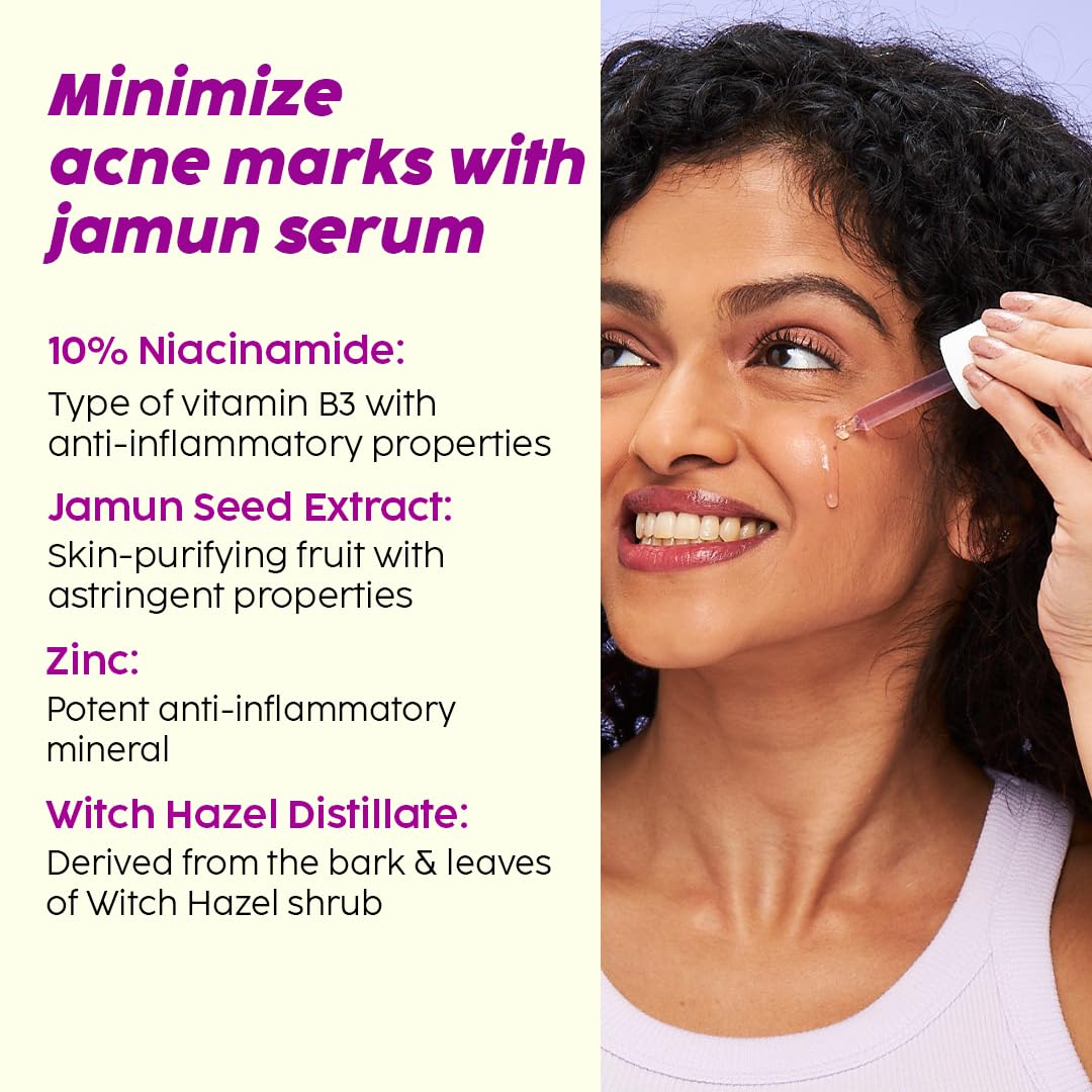 PLIX - THE PLANT FIX Niacinamide Jamun Moisturizer and Serum Combo(30 gm + 30ml), Helps Reduce Pimples with 2% Acne Buster, For Oily and Acne Prone Skin, With Witch Hazel & Jamun Extract