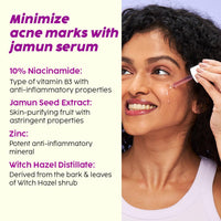 PLIX - THE PLANT FIX Niacinamide Jamun Moisturizer and Serum Combo(30 gm + 30ml), Helps Reduce Pimples with 2% Acne Buster, For Oily and Acne Prone Skin, With Witch Hazel & Jamun Extract