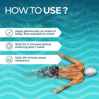 Elemnt Pre Swim Body Lotion for Kids & Adults | Chlorine Protection, Anti-tan Body Lotion, Protection from Sea Water Impurities & Pool Chemicals | Upto 60 mins of Water Resistance | 50 gm