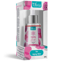 Olivia Youth Boost Face Serum with Collagen and Peptide | For Acne Prone Skin | Reduces Signs of Aging, Fine Lines & Wrinkles | Skincare for Women & Men | Simple Serum for Face – 30ml