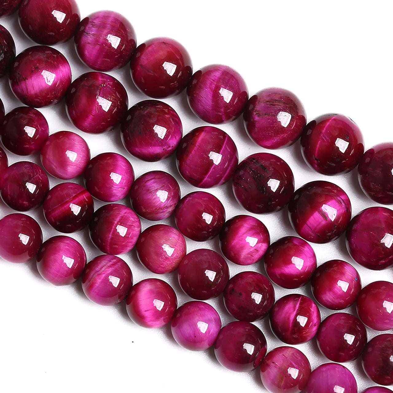 6mm 60PCS Natural Rose Pink Tiger Eye Stone Beads Crystal Spacer Round Loose Beads for Jewelry Making DIY Bracelet Accessories Strand 15 inches Energy Healing Power Rose Tiger Eye Stone 6mm