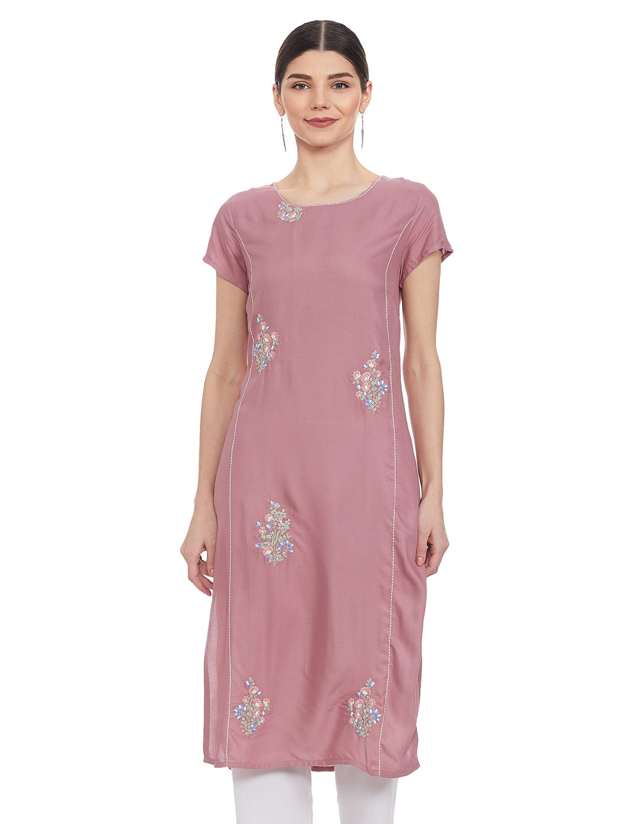 W for Woman Women's  Viscose Regular Kurta