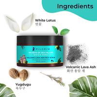 PIlgrim Korean Skin Clarifying & Smoothening Combo | 99% Pure Aloe Vera Gel 200ml | Volcanic Lava Ash Face Scrub 100gm | De Tan, Exfoliation, Glowing Skin, Blackhead Removal | All Skin Type
