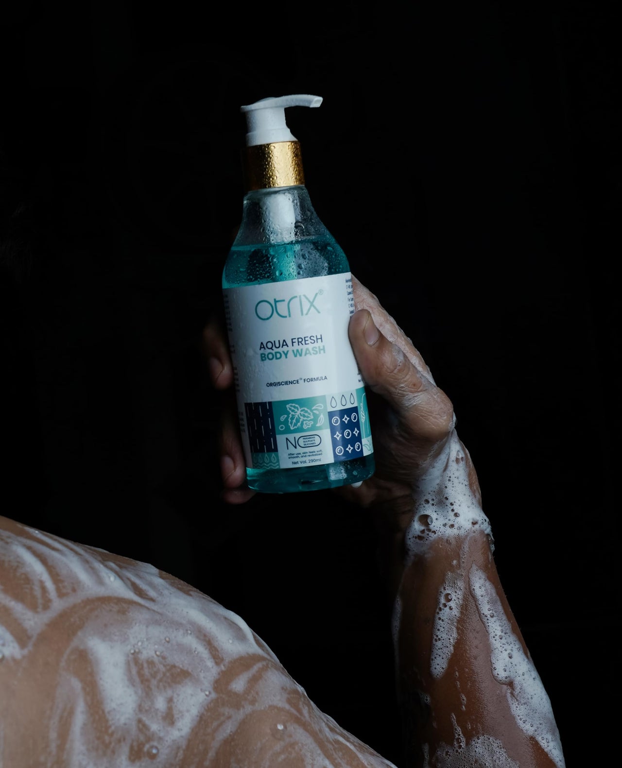 Otrix Aqua Fresh Body Wash, 290ml – With Argan Oil and Palmitic Acid – Hydrating and Refreshing Formula with Aloe and Citrus – Sulfate and Paraben Free