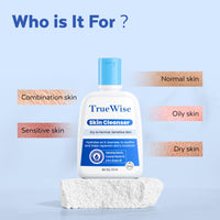 Truewise® Face Wash 2% Niacinamide Oily Skin Cleanser for Sensitive,Oily & Combination Skin Paraben,Sulphate-Free Gentle Skin Hydrating Face Wash Cleanser Vitamin B5 | 100% Soap-Free | Non-Foaming for Dry to Normal,Sensitive Skin - 125 ml (Pack Of 2)