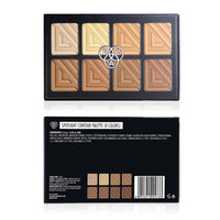 PAC Spotlight Contour Palette Powder for Face Makeup - x8 | Natural Sheer Finish | 8 Contouring & Highlighting Shades | Highly Pigmented, Full Coverage & Long Lasting for All Skin Type - 6g