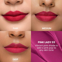 Typsy Beauty ON 'n' OFF Lipstick & Eraser | 12 Hr Stay Creamy Matte Formula (Pink) | Smudge & Transfer Proof | Nourishing Remover Oil & Leave-On Mask | Vegan | 8 shades | 2.5 ml x 2.5 ml