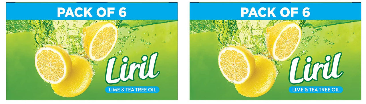 Liril Lemon & Tea Tree Natural Bathing Soap for Body 125 g (Combo Pack of 12) Refreshing Bath Soap Bar for Men & Women - Sulphate Free|| Paraben Free