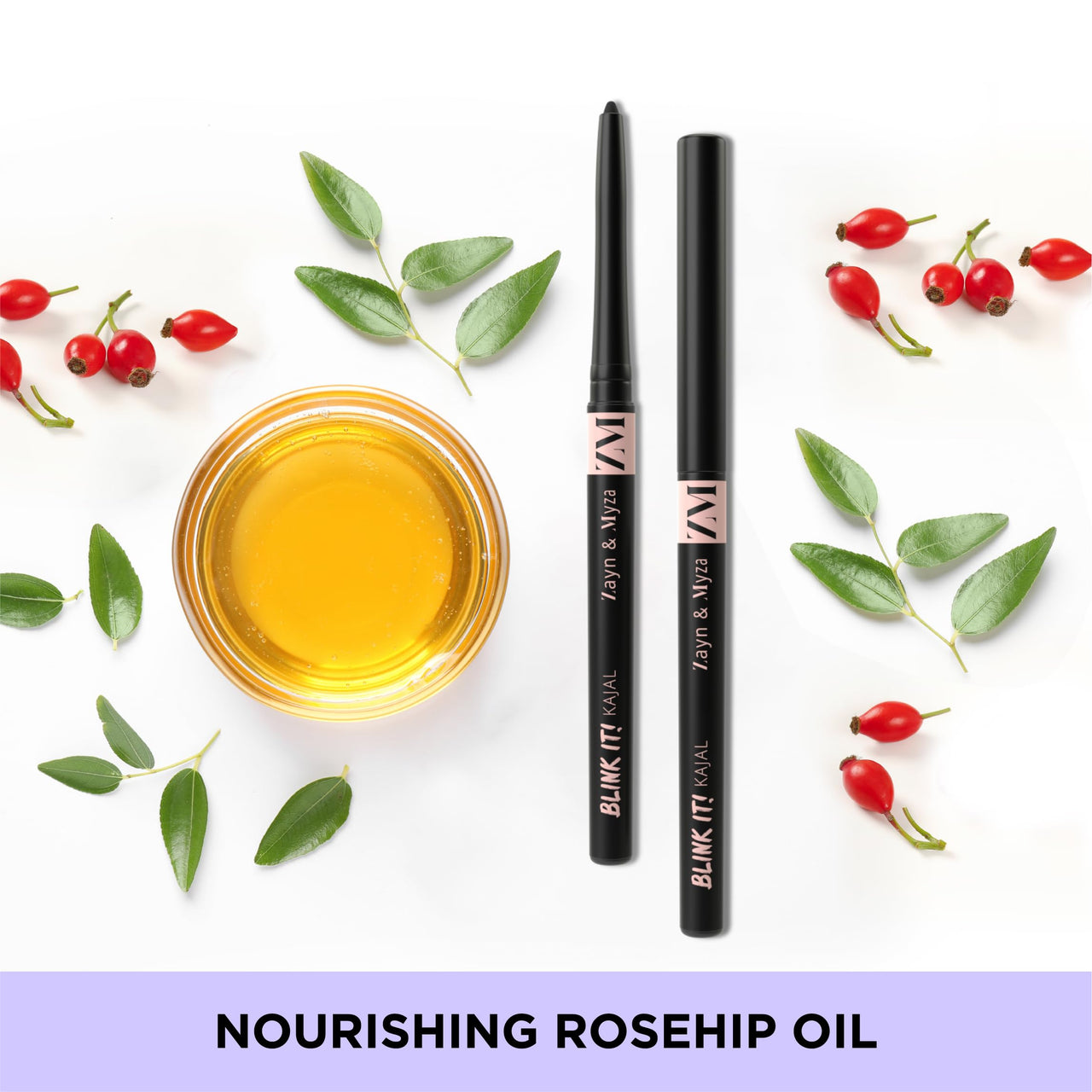 Zm Zayn & Myza Blink It Kajal -24 Hour, Smudge Proof, Waterproof, Jet Black, 0.7 g (Pack Of 2) Matte Finish