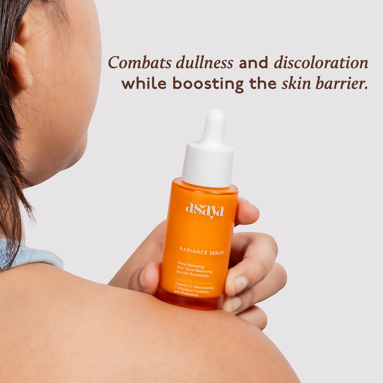 Asaya Radiance Serum | Korean Vitamin C Serum for Glowing Skin | With Niacinamide, 11 Vitamins Complex & Probiotics | Fades Dark Spots, Pigmentation & Acne Marks | Brightens & Strengthens Skin Barrier | Hydrating & Fast Absorbing | Lightweight, Non-Greasy