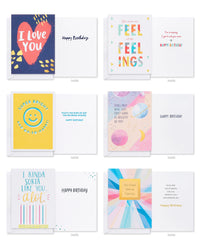 American Greetings Deluxe Birthday Card Assortment, Bright & Cheerful (40-Count)