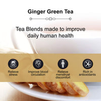 The Tea Heaven | Tea Gift - Ginger Mint Green Tea-Soothes Stomach- 100% Natural Ingredients 16 Tea Bags