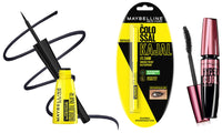 Maybelline New York Colossal Bold Eyeliner, Black, 3g And Maybelline New York Colossal Kajal, Black, 0.35g And Maybelline New York Hypercurl Mascara Waterproof, Black, 9.2ml