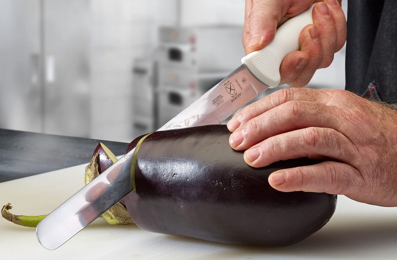 Mercer Culinary Ultimate White 12" Plain Edge Slicer Knife