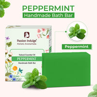 Passion Indulge Natural Handmade Bath Bar Soap - Peppermint (Pack of 3)