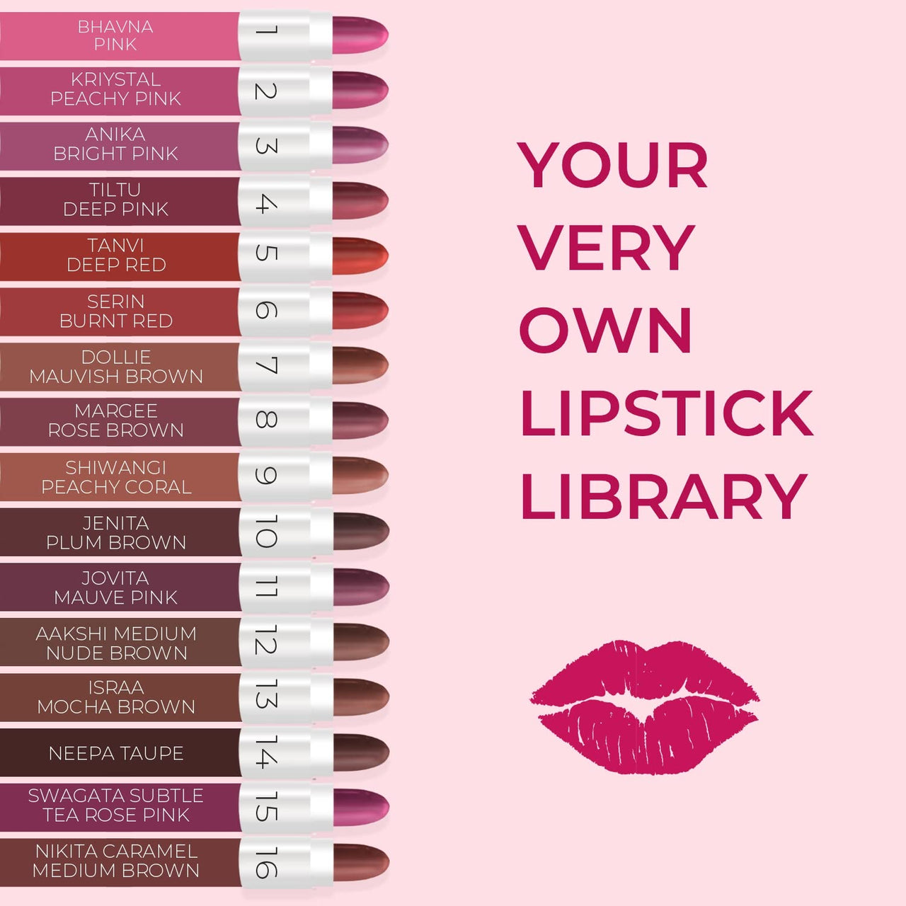Just Herbs Eyeshadow Palette 9 in 1 Long Lasting Blendable Eye Makeup Palette (Sunshine - Day Palette) & Just Herbs Ayurvedic Creamy Matte Lipstick Set Lip(Pack of 16) Combo