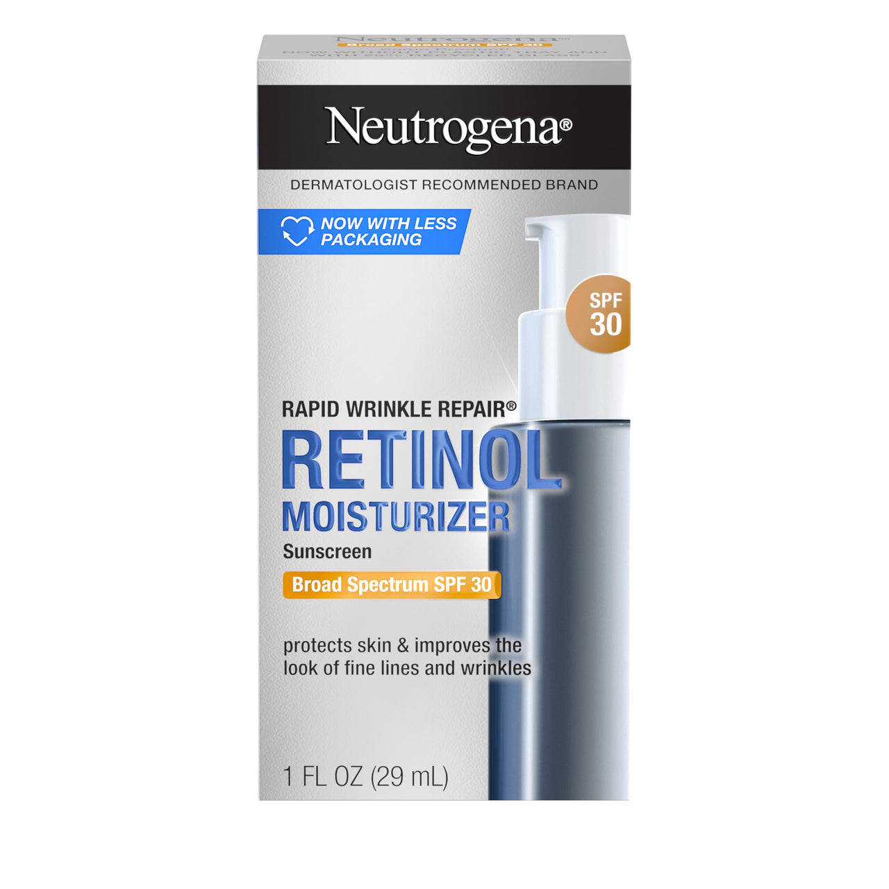 Neutrogena Rapid Wrinkle Repair Anti Ageing Day Moisturizer For Face With Retinol SPF 30, 29ml