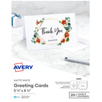 Avery Printable Greeting Cards, Half-Fold, 5.5