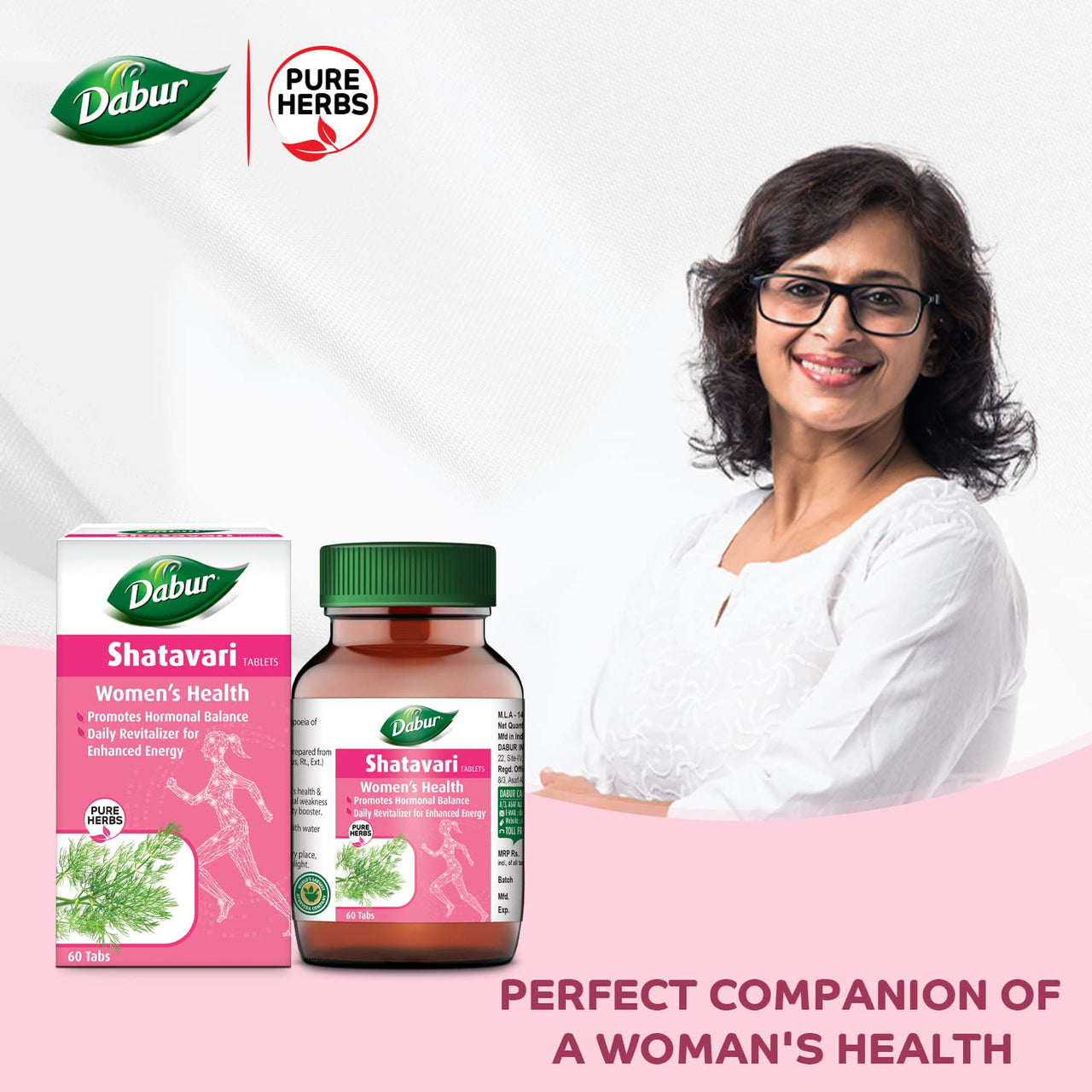 Dabur Shatavari Tablets | Women's  Wellness | Hormonal Balance Supplement - 60 tablets