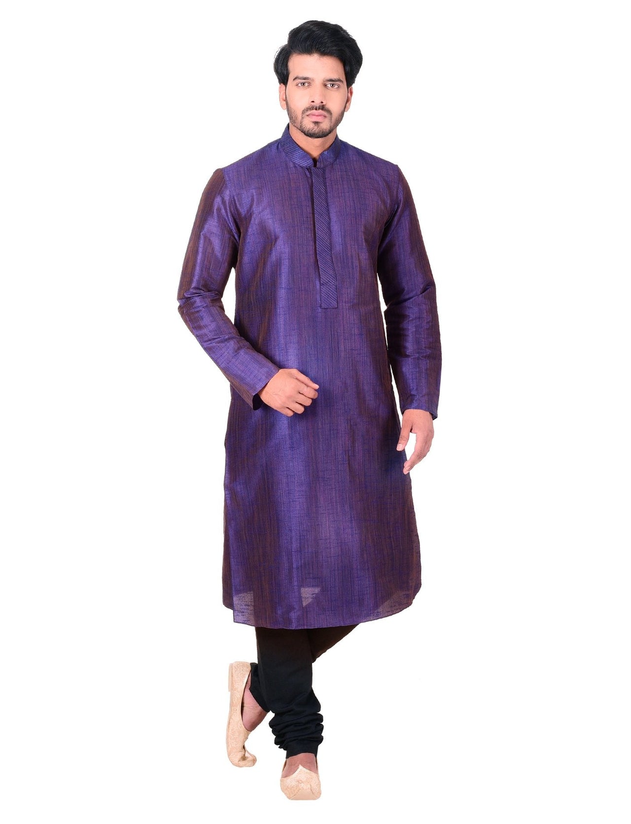 Manyavar Men's  Regular Fit Kurta & Churidar Set
