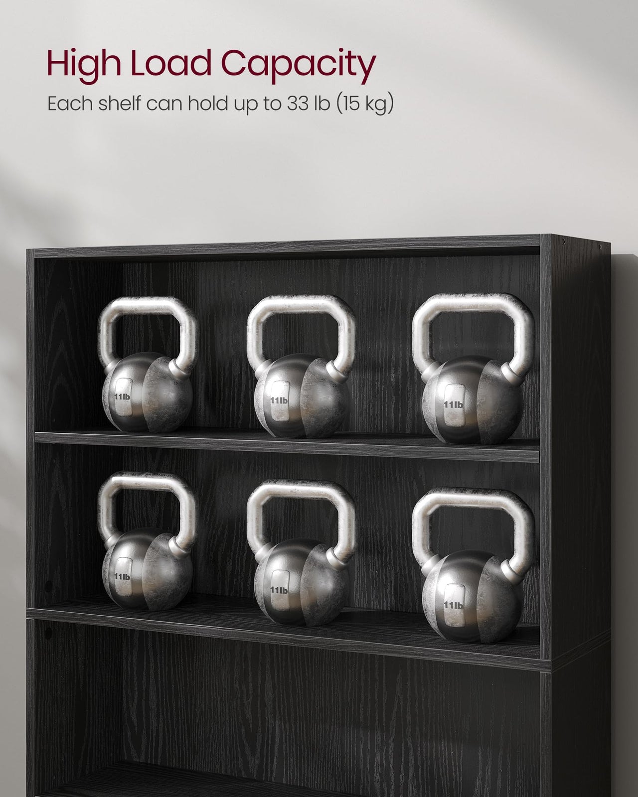 VASAGLE Bookshelf, 23.6 Inches Wide, 4-Tier Open Bookcase with Adjustable Storage Shelves, Floor Standing Unit, Cloud White ULBC164T14 1 Pack 4 Tiers (23.6"W x 42.4"H)